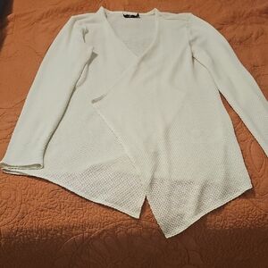 Volcom Cream Open-Front Knit Cardigan